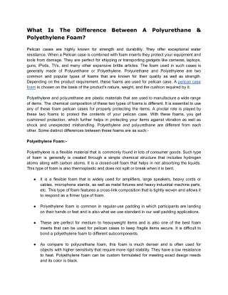 what polyethylene foam