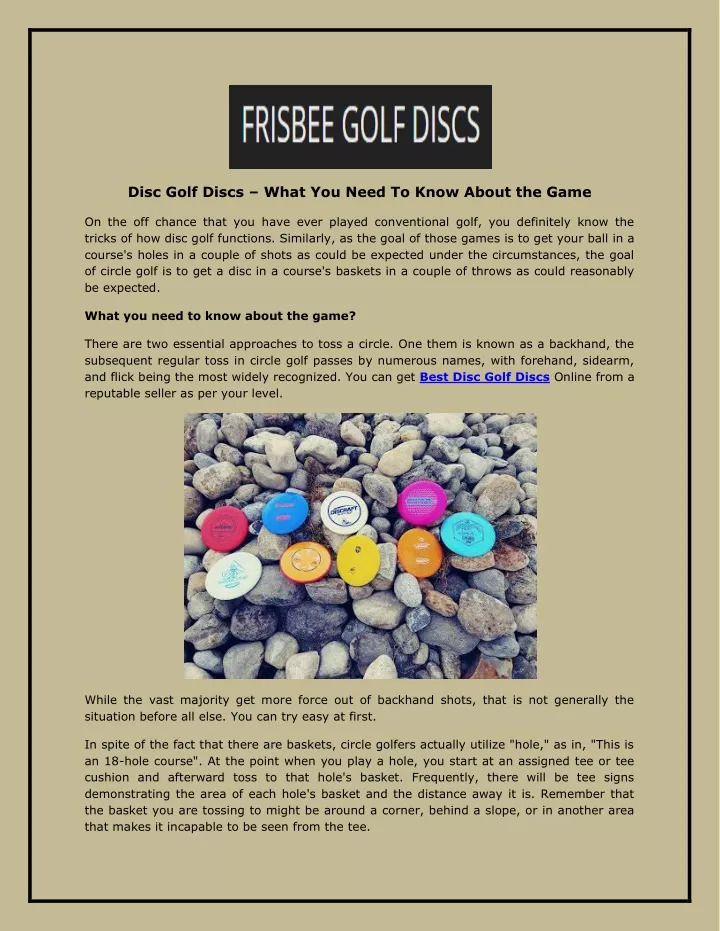 disc golf discs what you need to know about