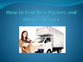 How to Find the Best Packers and Movers