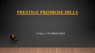 Primrose Hills Prestige Constructions Houses For Sale