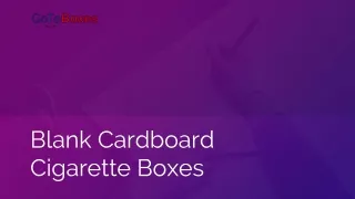 blank cardboard cigarette boxes