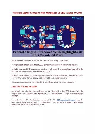promote digital presence with highlights