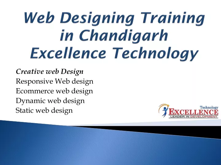 web designing training in chandigarh excellence technology