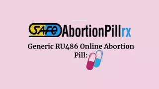 Generic RU486 Online Abortion Pill: