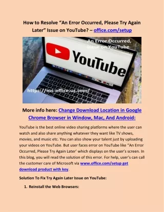 how to resolve an error occurred please try again