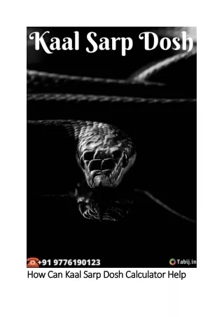 how can kaal sarp dosh calculator help
