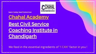 UPSC Coaching in Chandigarh|Chahal Academy