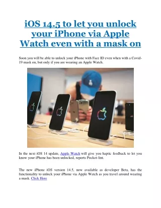 ios 14 5 to let you unlock your iphone via apple