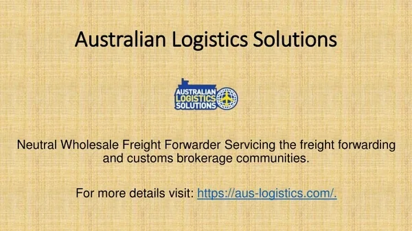 Australian Logistics Solutions