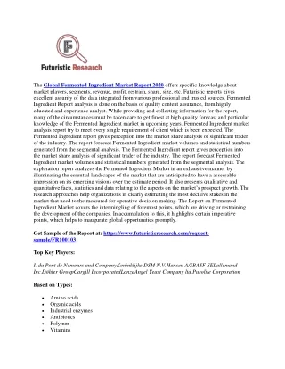 the global fermented ingredient market report