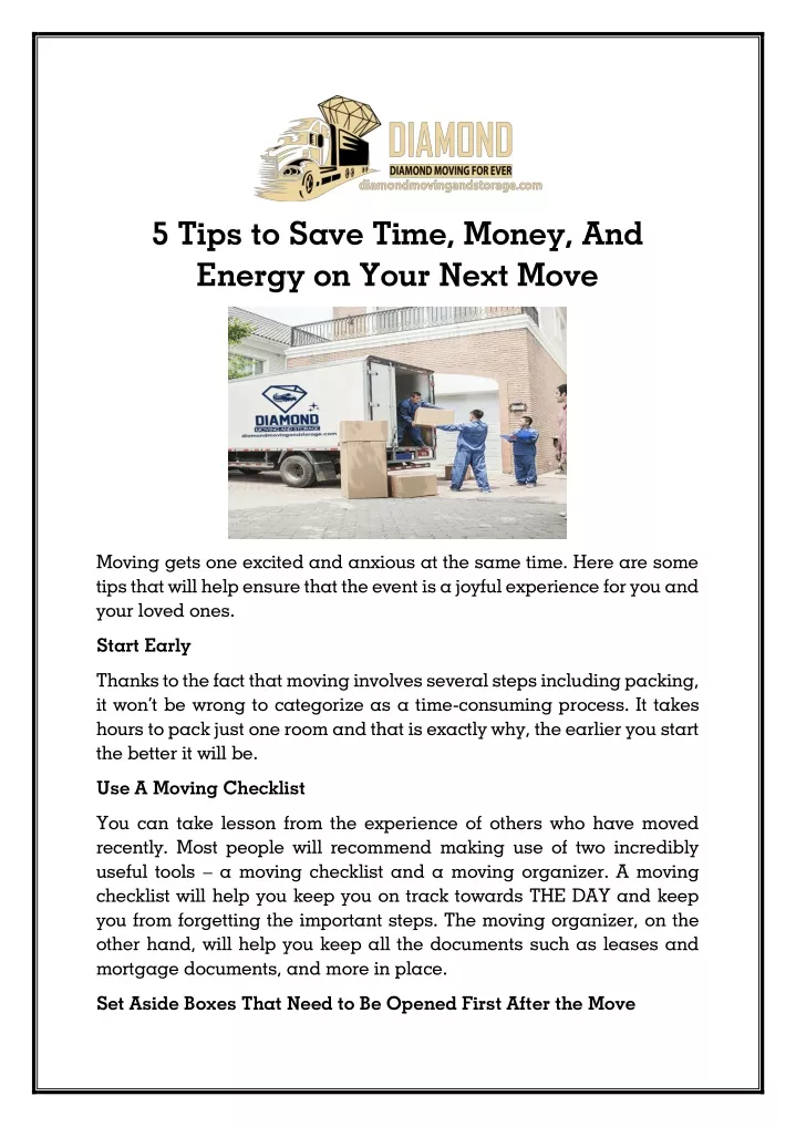 5 tips to save time money and energy on your next