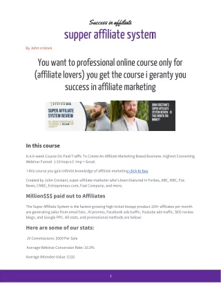 It ultimate super Affiliate system to earn millions of dollars from Affiliate marketing