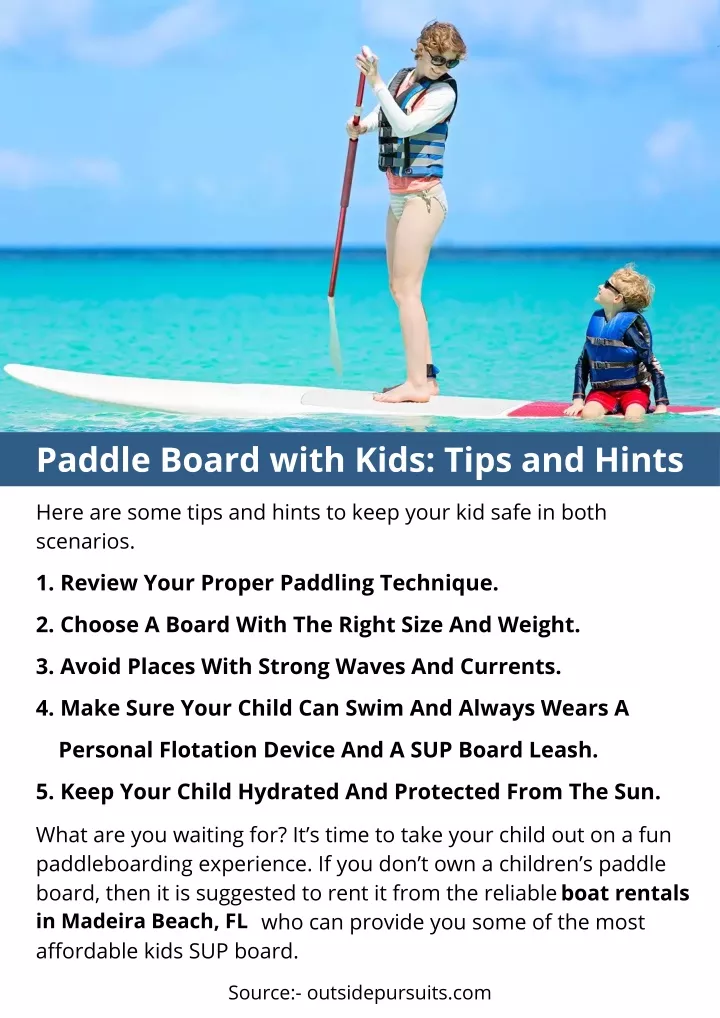 paddle board with kids tips and hints