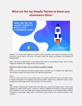what are the top shopify themes to boost your