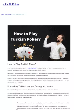 all poker