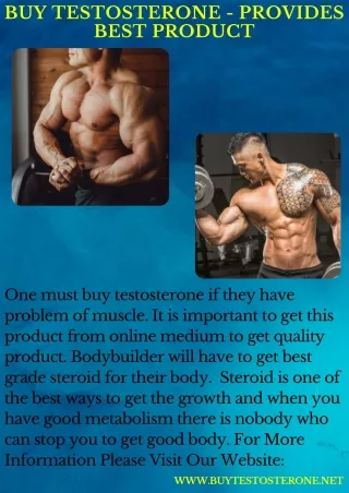 Buy Testosterone - Provides Best Product