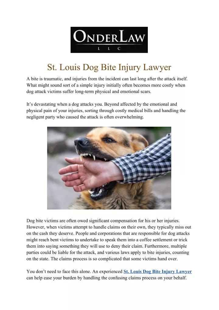 st louis dog bite injury lawyer