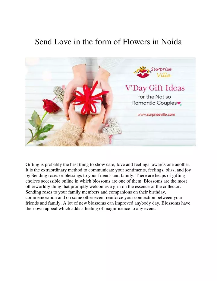 send love in the form of flowers in noida