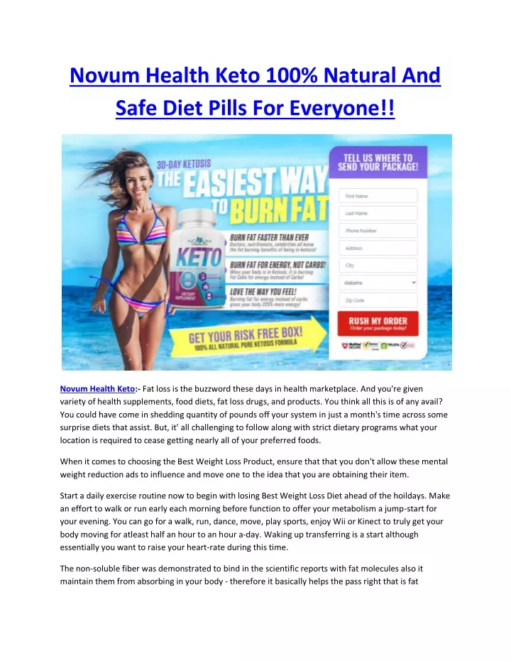 novum health keto 100 natural and safe diet pills