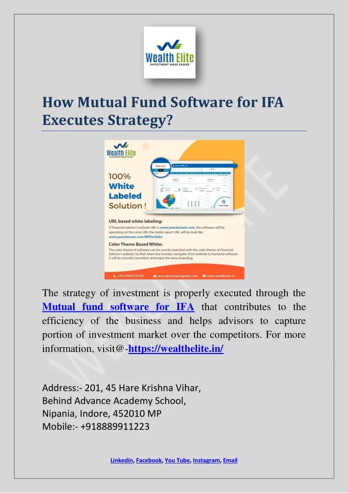 how mutual fund software for ifa executes strategy