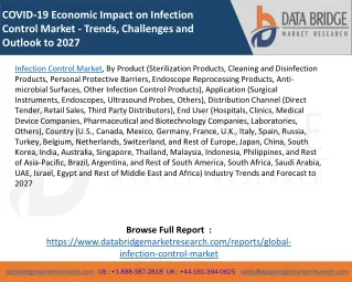 COVID-19 Economic Impact on Infection Control Market - Trends, Challenges and Outlook to 2027