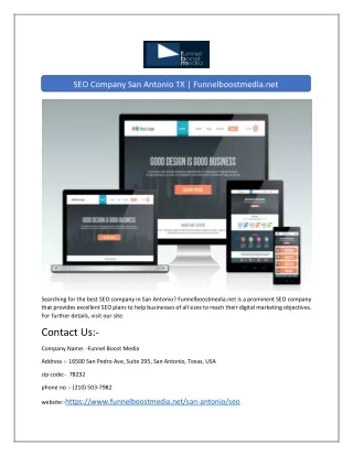 seo company san antonio tx funnelboostmedia net