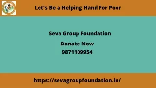 Let's be a helping hand for poor