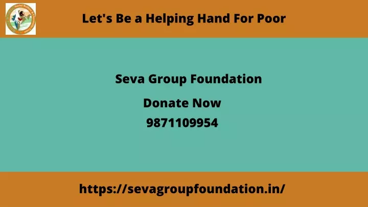 let s be a helping hand for poor