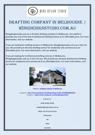 drafting company in melbourne wingdesignstudio