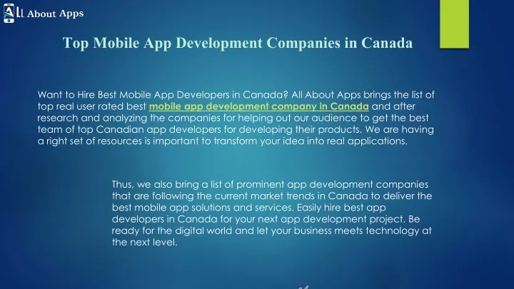 top mobile app development companies in canada