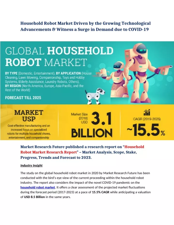 household robot market driven by the growing