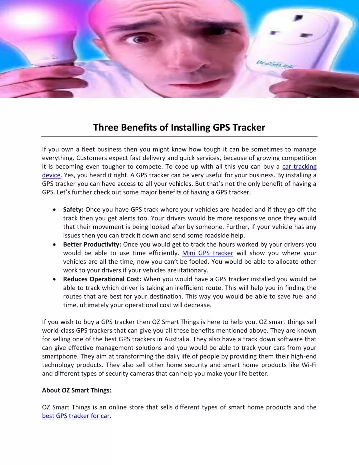 three benefits of installing gps tracker