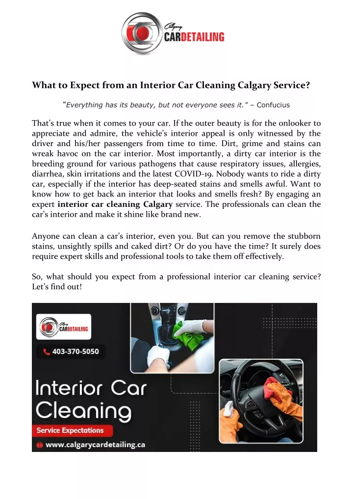 what to expect from an interior car cleaning