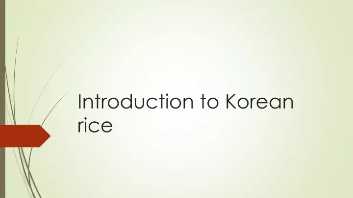 introduction to korean rice