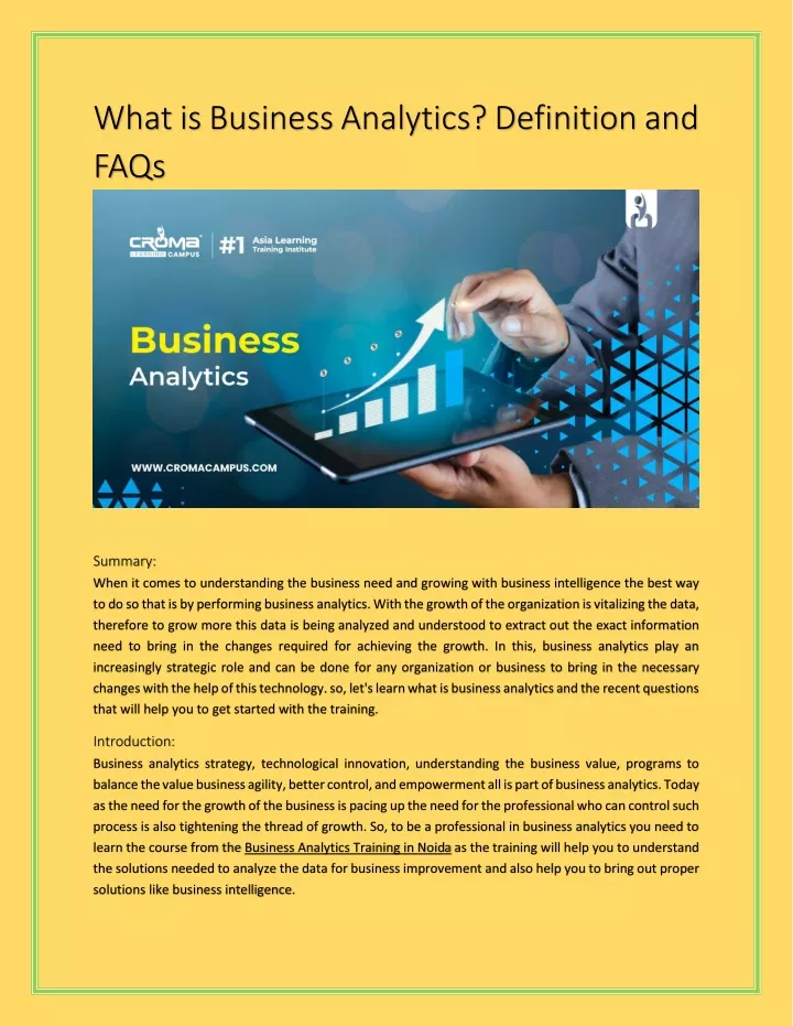 what is business analytics definition and faqs