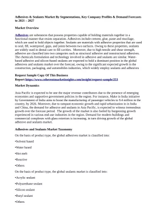 adhesives sealants market by segmentations