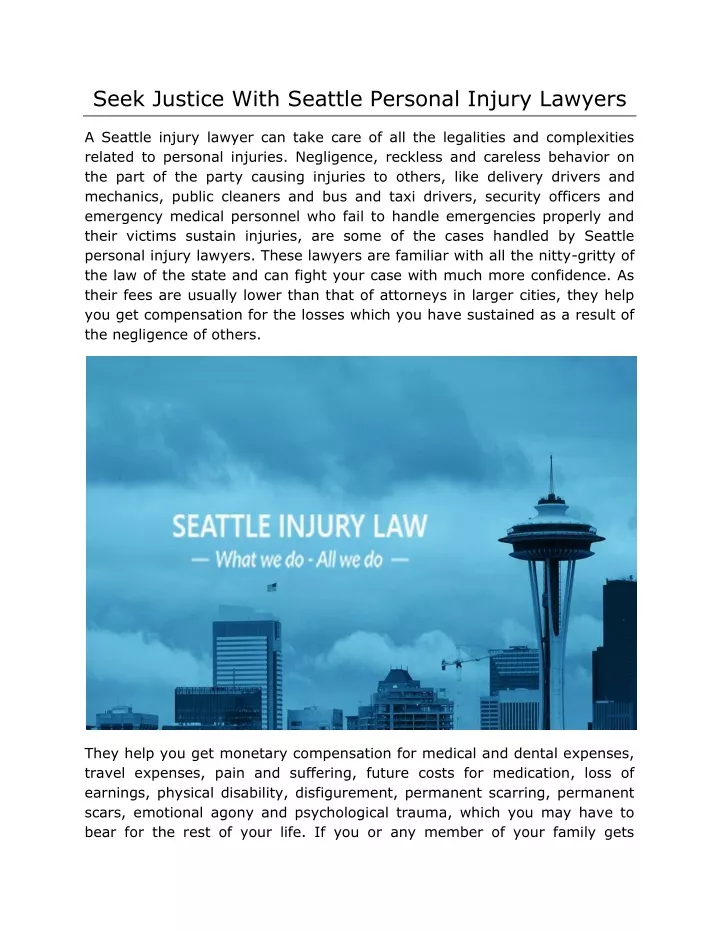 seek justice with seattle personal injury lawyers