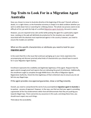 Migration Agent Sydney