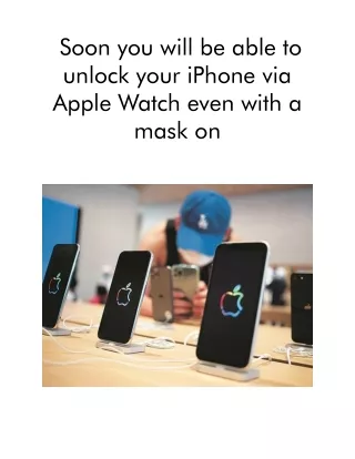 soon you will be able to unlock your iphone