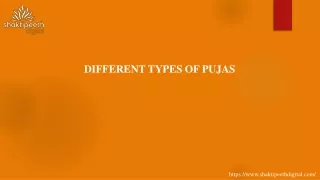 different types of pujas