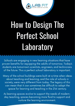 Best School Laboratory Solution - LabFit