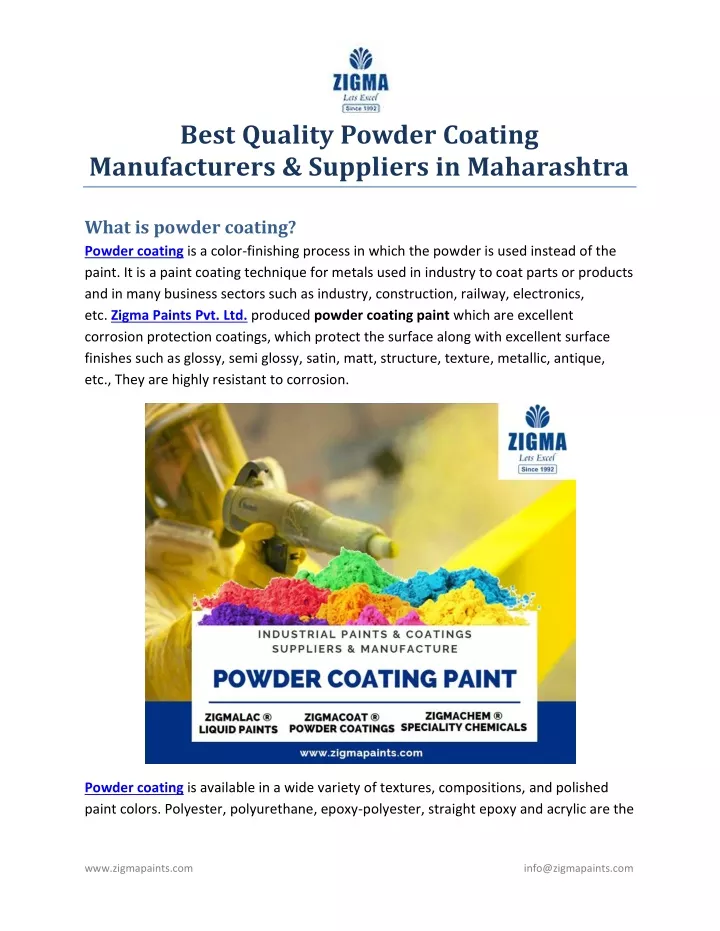best quality powder coating manufacturers