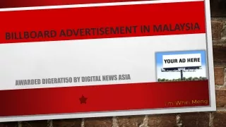 Billboard Advertisement In Asia | Whei Meng