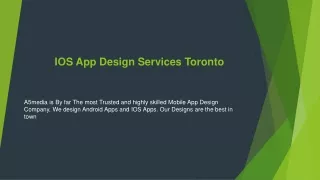 ios app design services toronto