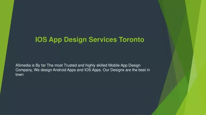ios app design services toronto