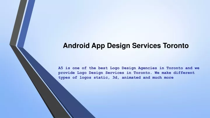 android app design services toronto