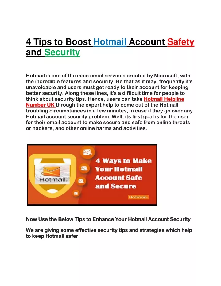 4 tips to boost hotmail account safety