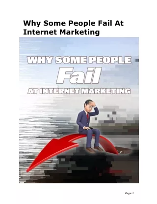 why some people fail at internet marketing