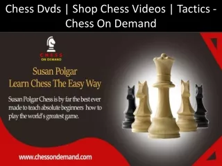 Chess Dvds | Shop Chess Videos | Tactics - Chess On Demand