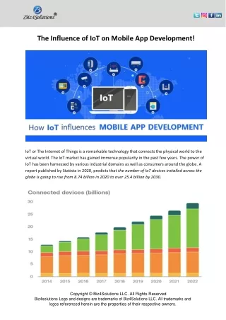 the influence of iot on mobile app development